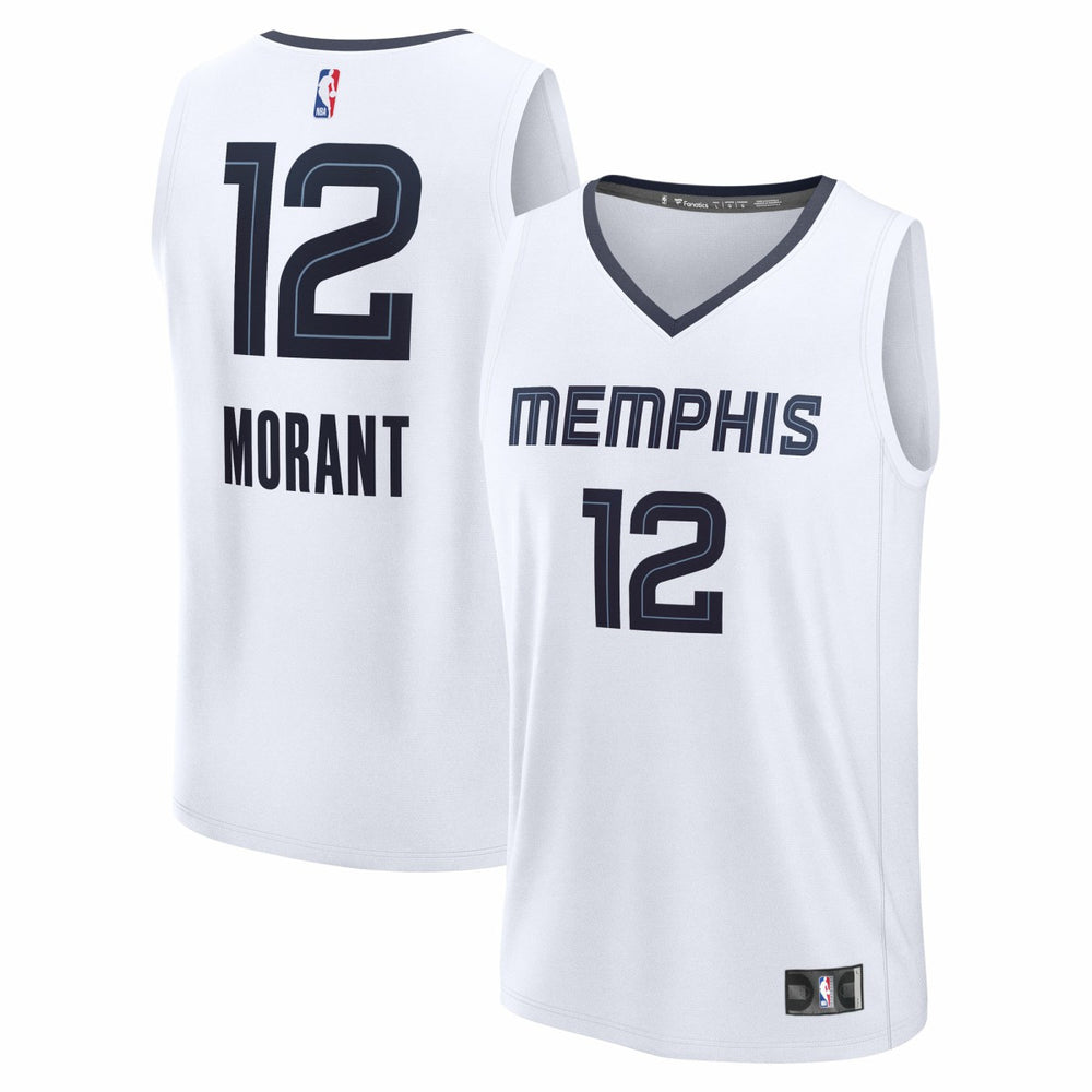 Ja Morant Memphis Grizzlies Fast Break Replica Player Jersey Association Edition White - NBA