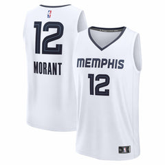 Ja Morant Memphis Grizzlies Fast Break Replica Player Jersey Association Edition White - NBA