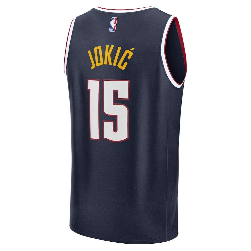 Nikola Jokic Denver Nuggets Fast Break Replica Player Jersey Icon Edition Navy - NBA