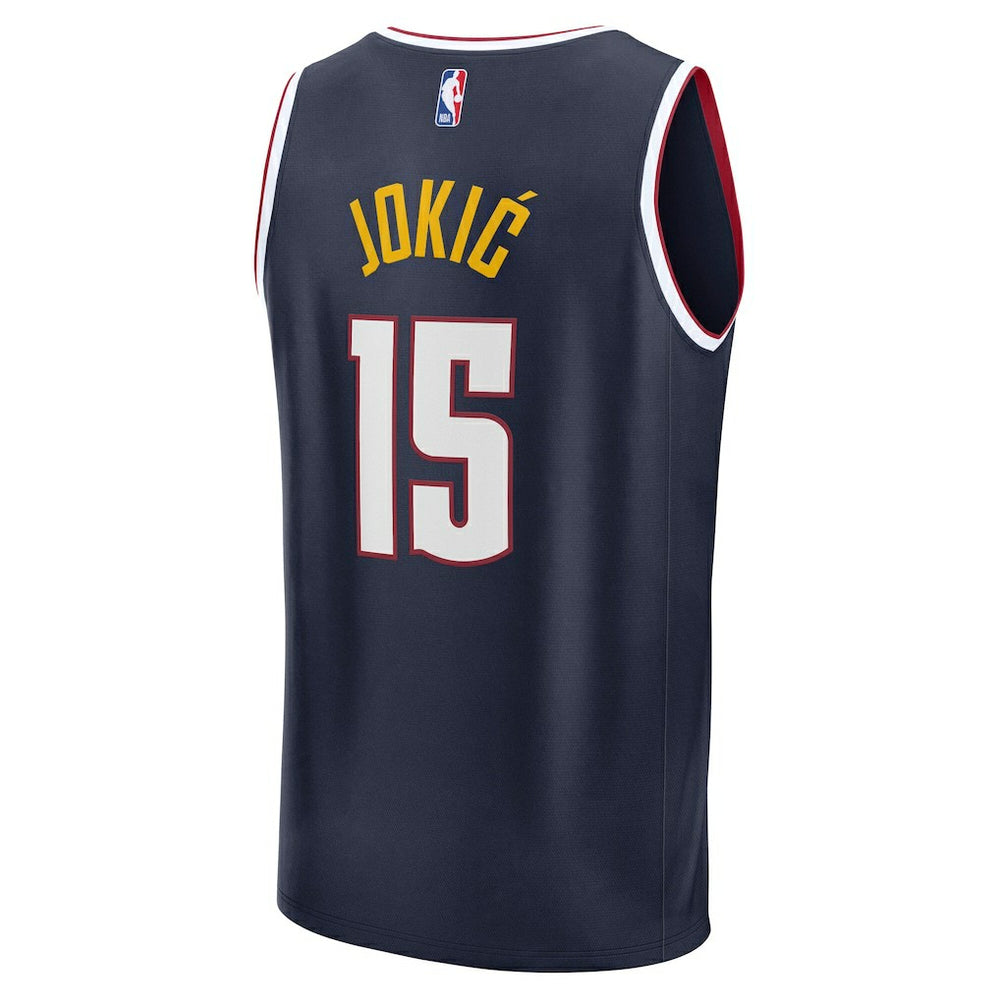 Nikola Jokic Denver Nuggets Fast Break Replica Player Jersey Icon Edition Navy - NBA