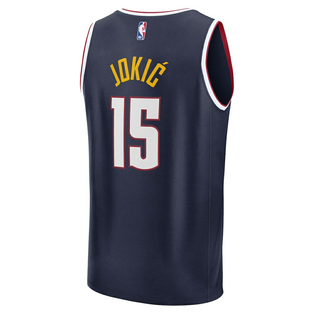 Nikola Jokic Denver Nuggets Youth Fast Break Replica Player Jersey Icon Editi- Navy - NBA