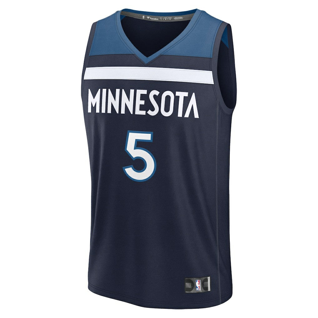 Anthony Edwards Minnesota Timberwolves Fast Break Replica Player Jersey Icon Edition Navy - NBA