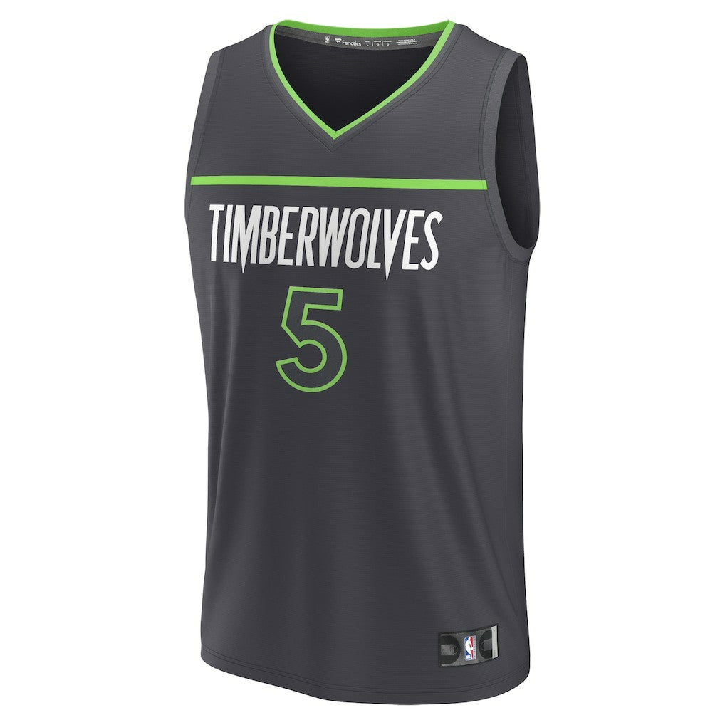 Anthony Edwards Minnesota Timberwolves Fast Break Replica Player Jersey Statement Edition Anthracite - NBA