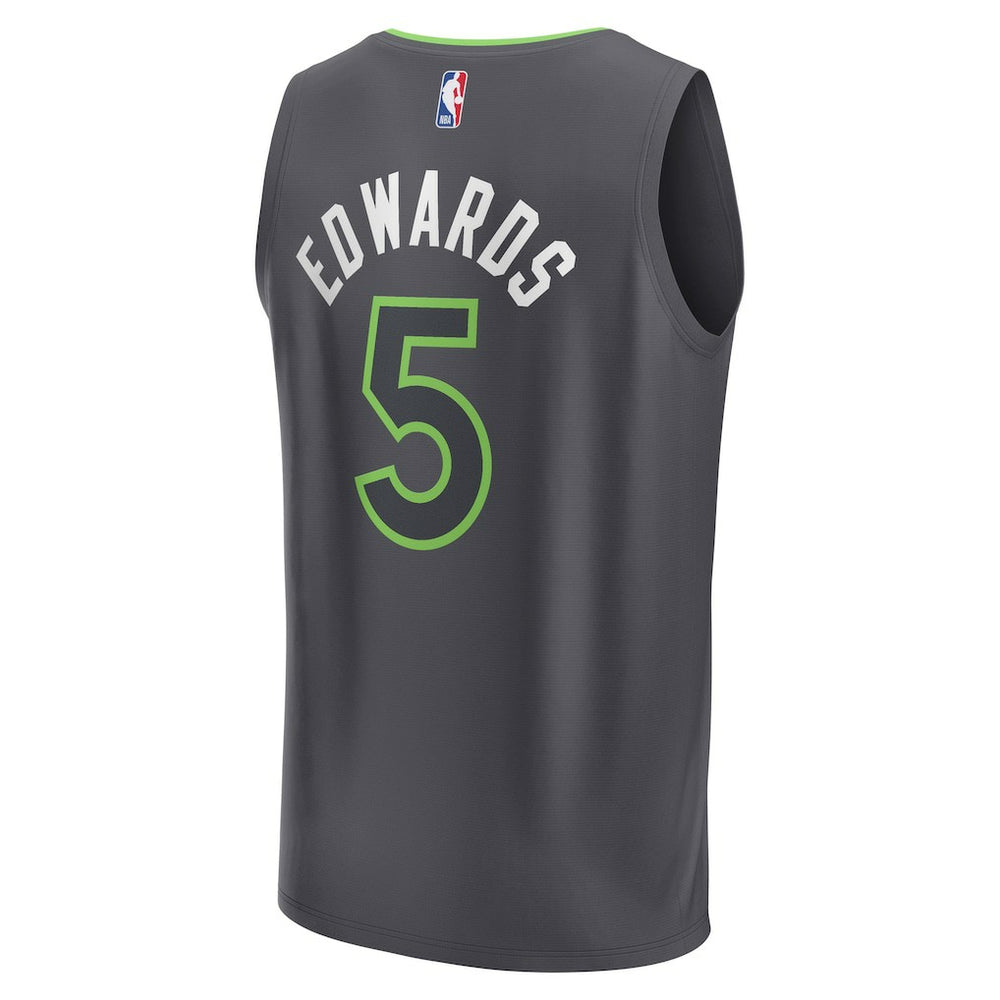 Anthony Edwards Minnesota Timberwolves Fast Break Replica Player Jersey Statement Edition Anthracite - NBA