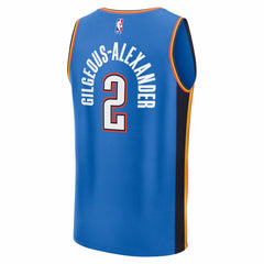 Shai Gilgeous-Alexander Oklahoma City Thunder Fast Break Replica Player Jersey Icon Edition Blue - NBA