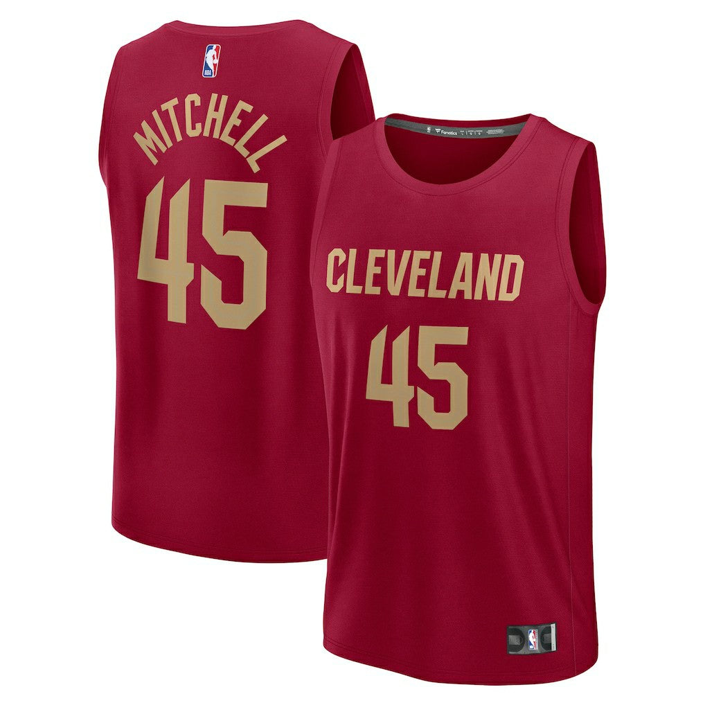 Donovan Mitchell Cleveland Cavaliers Fast Break Replica Player Jersey Icon Editi- Wine - NBA