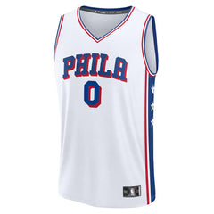 Tyrese Maxey Philadelphia 76ers Fast Break Replica Player Jersey Association Edition White - NBA