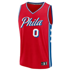 Tyrese Maxey Philadelphia 76ers Fast Break Replica Player Jersey Statement Edition Red - NBA