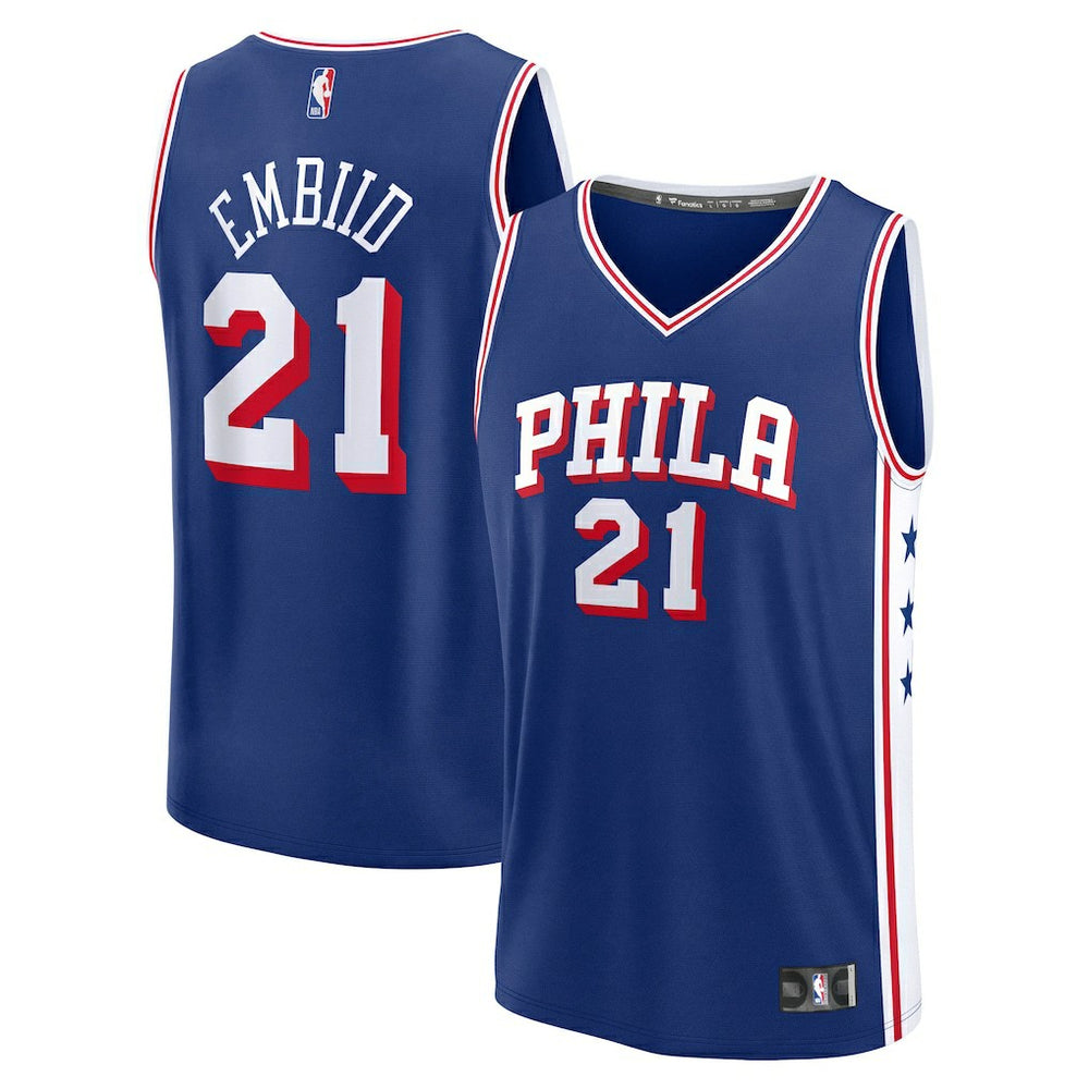 Joel Embiid Philadelphia 76ers Fast Break Replica Player Jersey Icon Edition Royal - NBA