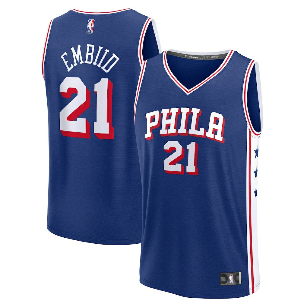 Joel Embiid Philadelphia 76ers Youth Fast Break Replica Player Jersey Icon Edition Royal - NBA