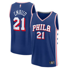 Joel Embiid Philadelphia 76ers Youth Fast Break Replica Player Jersey Icon Edition Royal - NBA