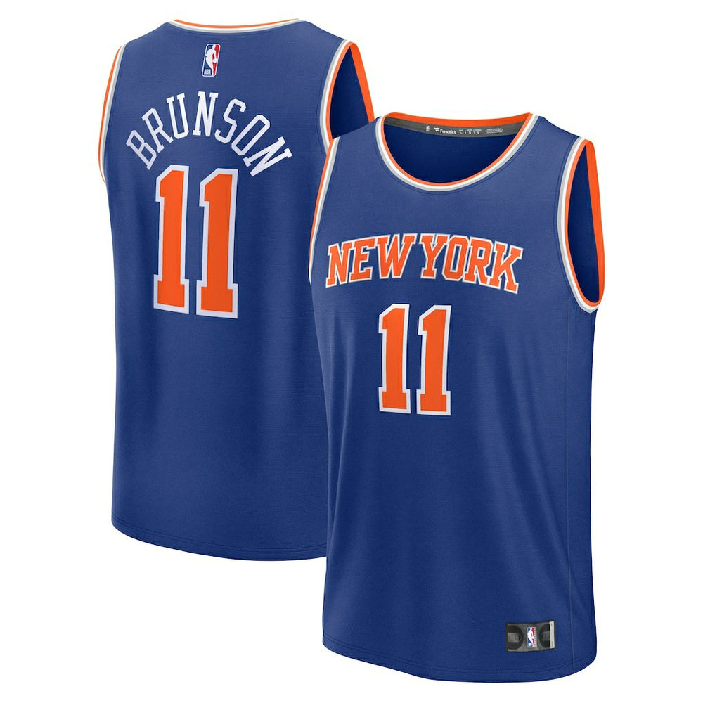Jalen Brunson New York Knicks Fast Break Replica Player Jersey Icon Edition Blue - NBA