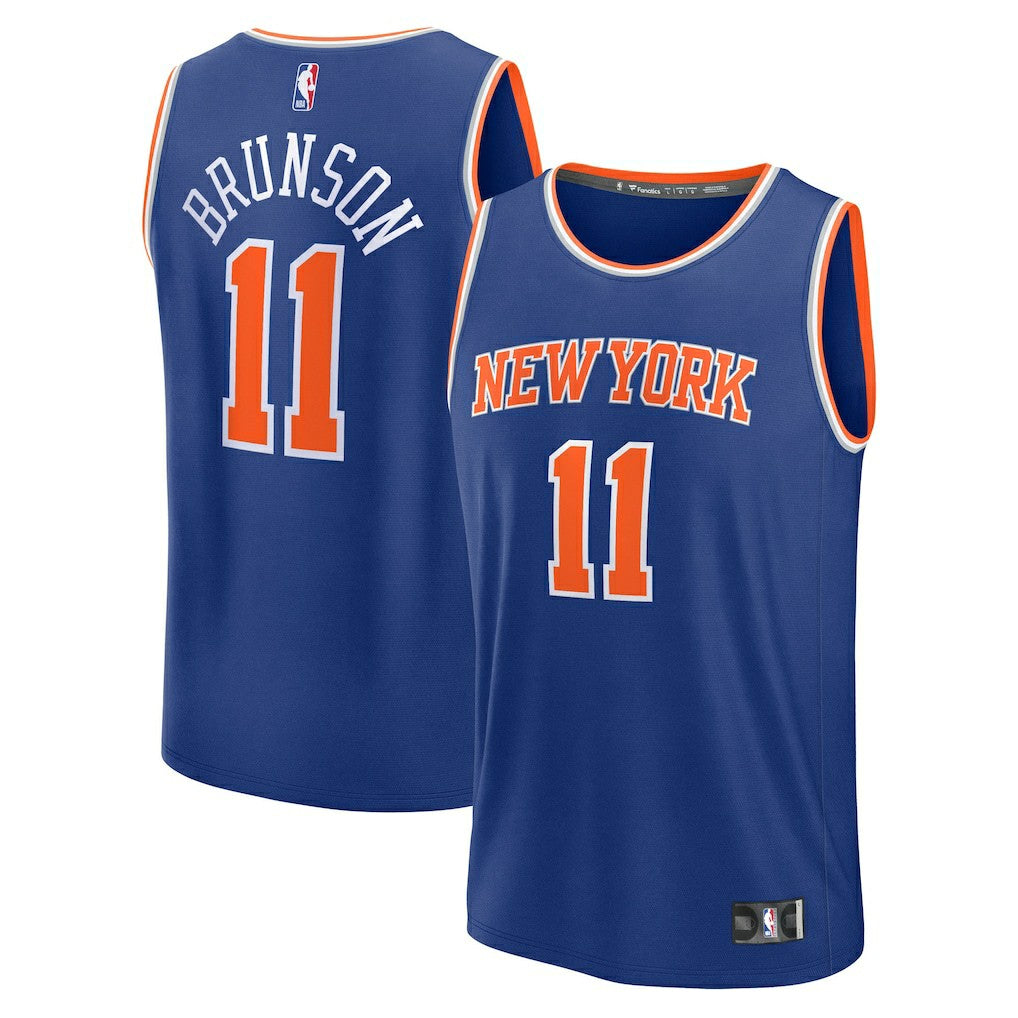 Jalen Brunson New York Knicks Fast Break Replica Player Jersey Icon Edition Blue - NBA