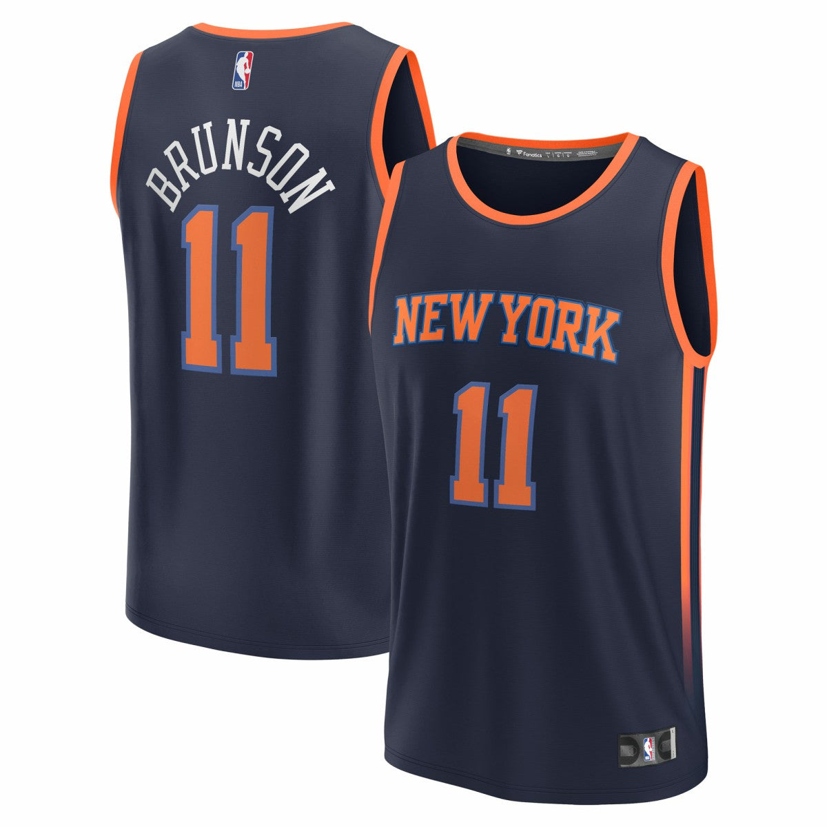 Jalen Brunson New York Knicks Fast Break Replica Player Jersey Statement Edition Navy - NBA