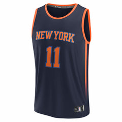 Jalen Brunson New York Knicks Fast Break Replica Player Jersey Statement Edition Navy - NBA