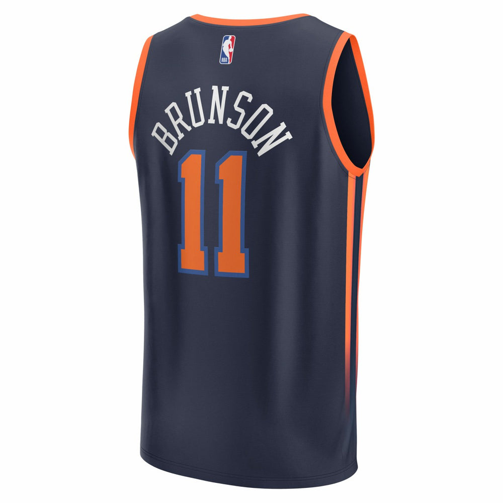 Jalen Brunson New York Knicks Fast Break Replica Player Jersey Statement Edition Navy - NBA