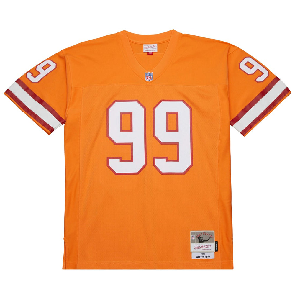 Warren Sapp Tampa Bay Buccaneers 1995 Legacy Replica Jersey Orange | Mitchell & Ness