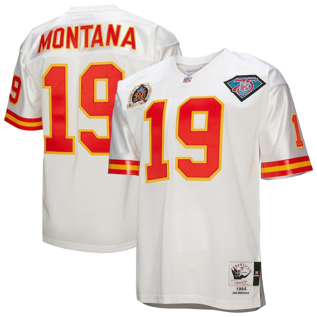 Joe Montana Kansas City Chiefs 1994 Authentic Throwback Retired Player Jersey White | Mitchell & Ness