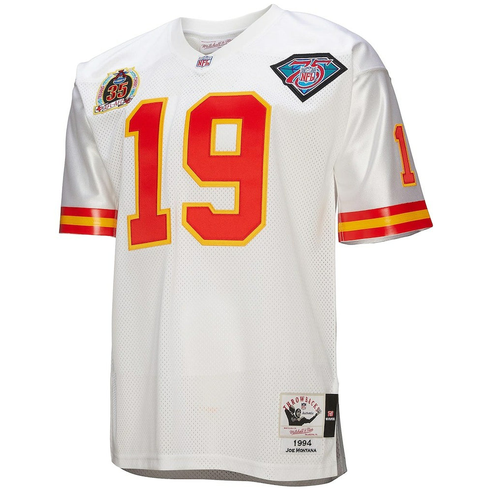 Joe Montana Kansas City Chiefs 1994 Authentic Throwback Retired Player Jersey White | Mitchell & Ness