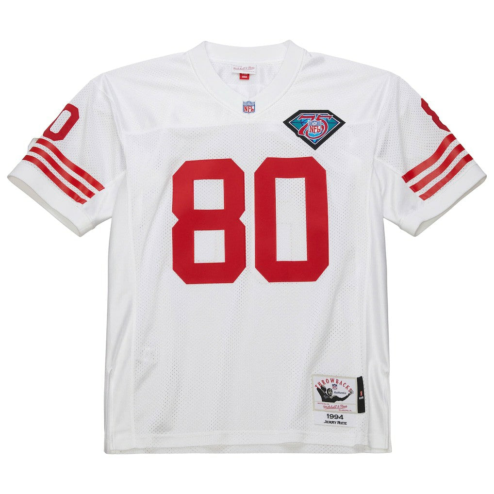 Jerry Rice San Francisco 49ers 1994 Authentic Throwback Retired Player Jersey White | Mitchell & Ness