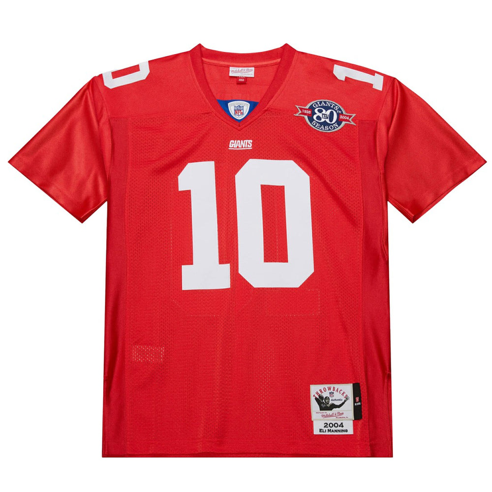 Eli Manning New York Giants 2004 Authentic Throwback Retired Player Jersey Red | Mitchell & Ness