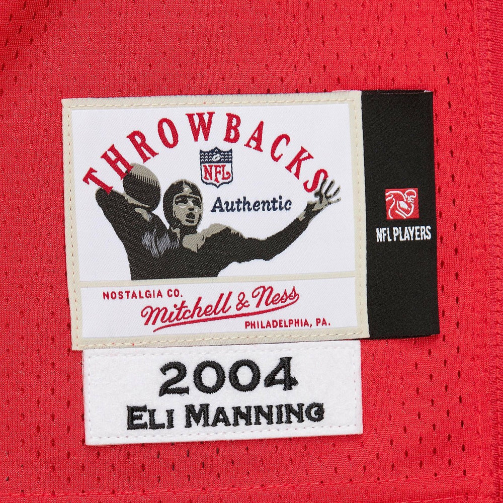 Eli Manning New York Giants 2004 Authentic Throwback Retired Player Jersey Red | Mitchell & Ness