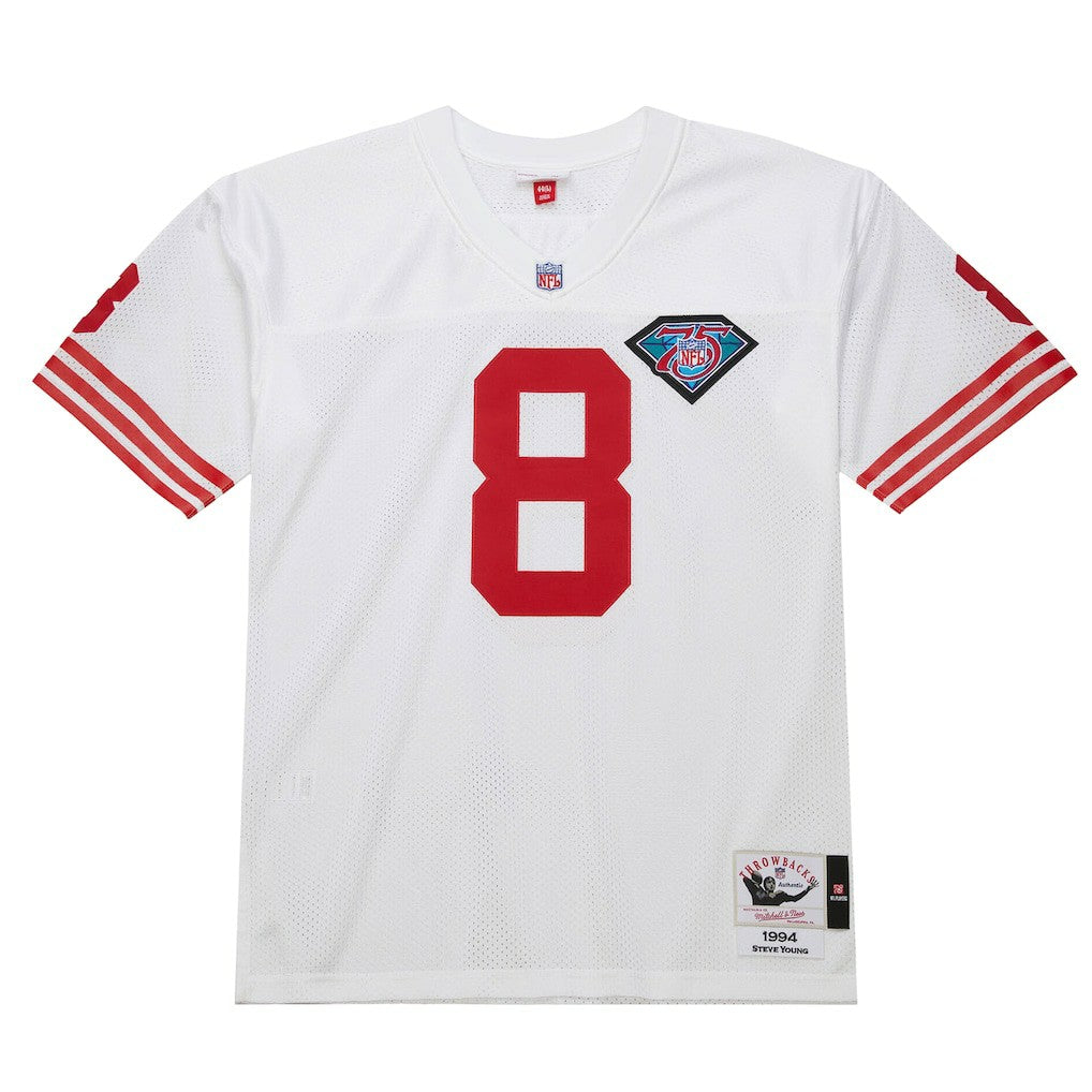 Steve Young San Francisco 49ers 1994 Authentic Throwback Retired Player Jersey White | Mitchell & Ness