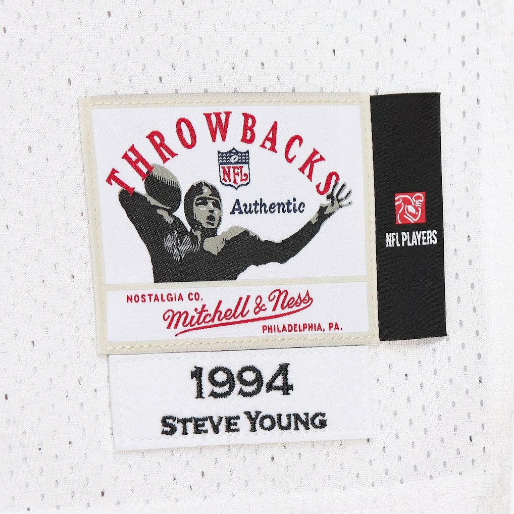 Steve Young San Francisco 49ers 1994 Authentic Throwback Retired Player Jersey White | Mitchell & Ness
