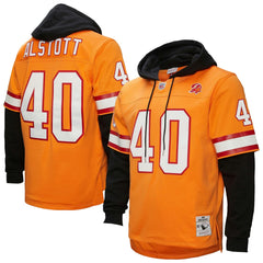 Mike Alstott Tampa Bay Buccaneers Player Name & Number Hoodie Legacy Jersey Orange | Mitchell & Ness