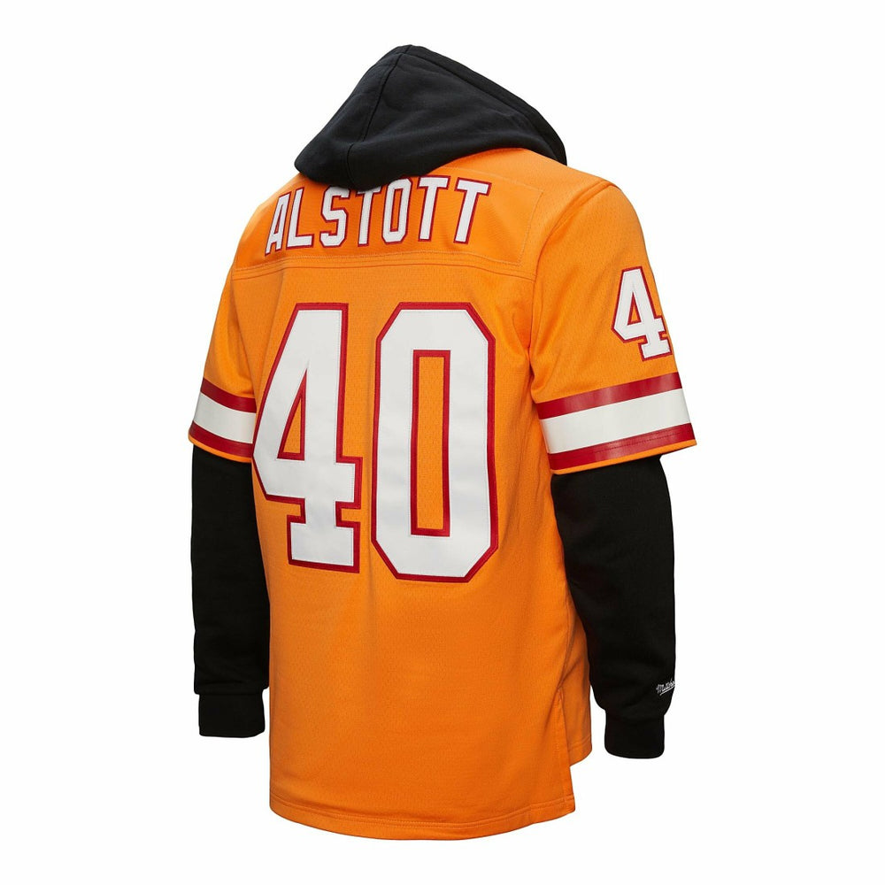 Mike Alstott Tampa Bay Buccaneers Player Name & Number Hoodie Legacy Jersey Orange | Mitchell & Ness