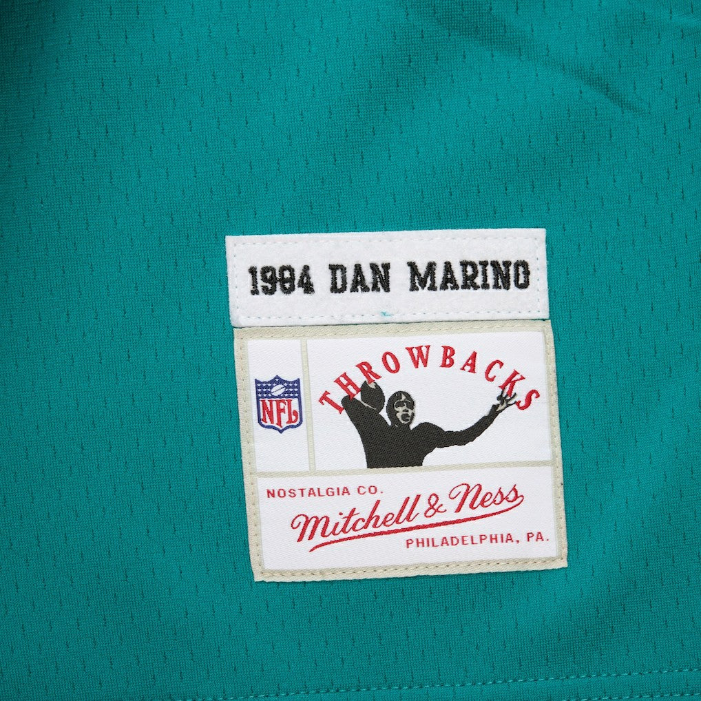 Dan Marino Miami Dolphins Player Name & Number Hoodie Legacy Jersey Aqua | Mitchell & Ness