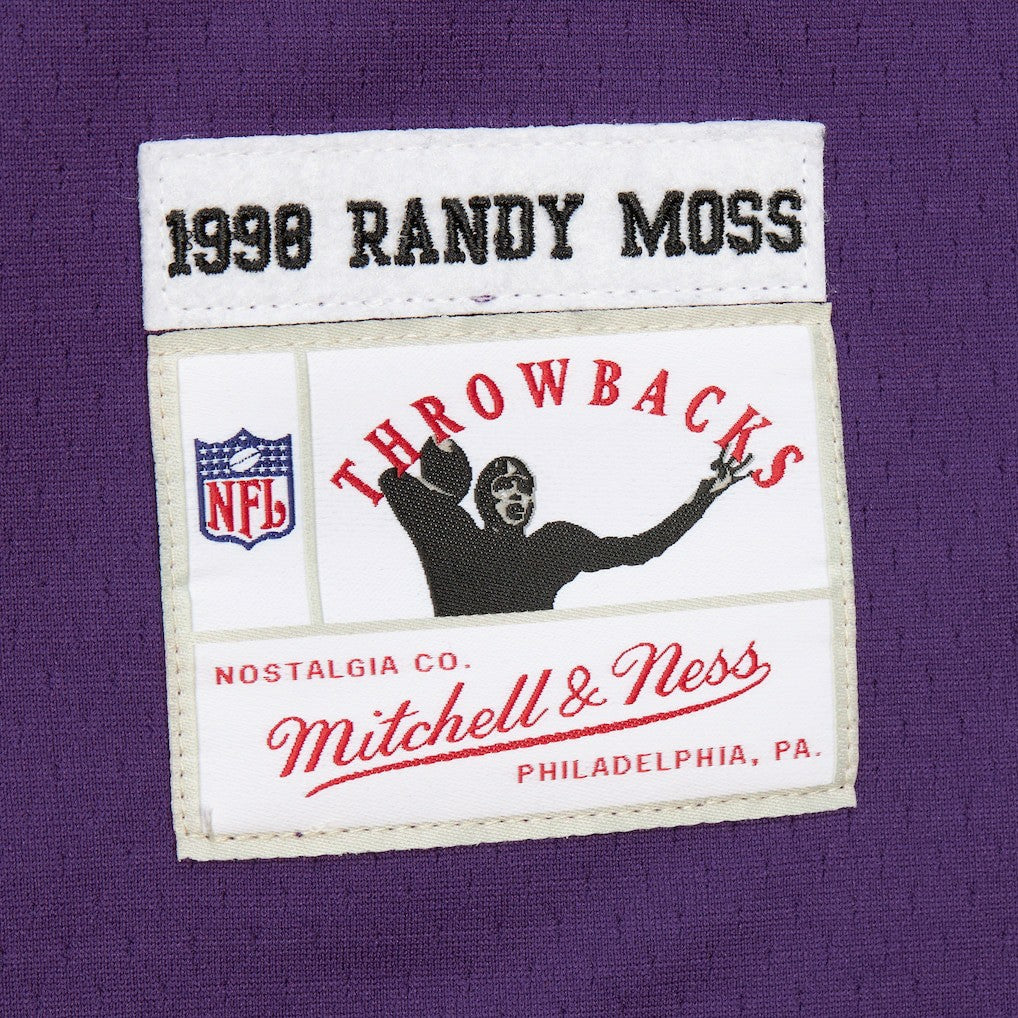 Randy Moss Minnesota Vikings Player Name & Number Hoodie Legacy Jersey Purple | Mitchell & Ness