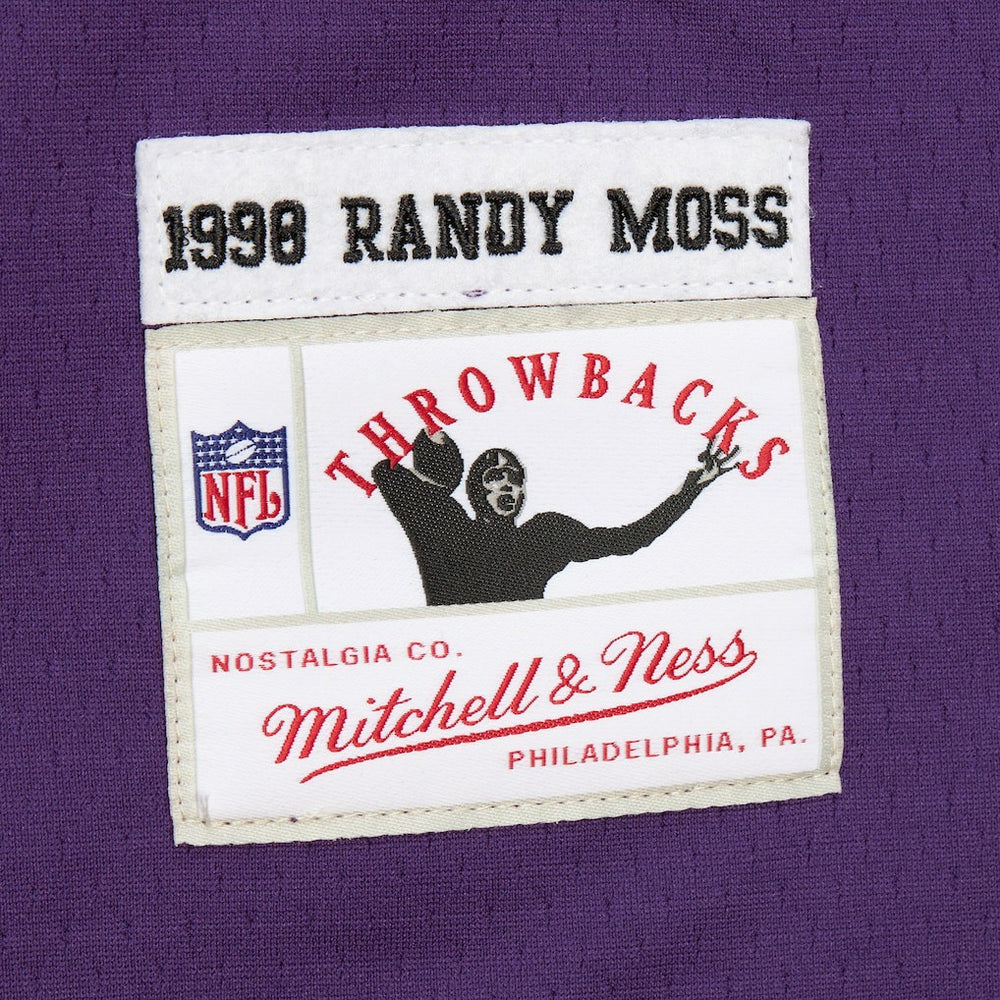Randy Moss Minnesota Vikings Player Name & Number Hoodie Legacy Jersey Purple | Mitchell & Ness