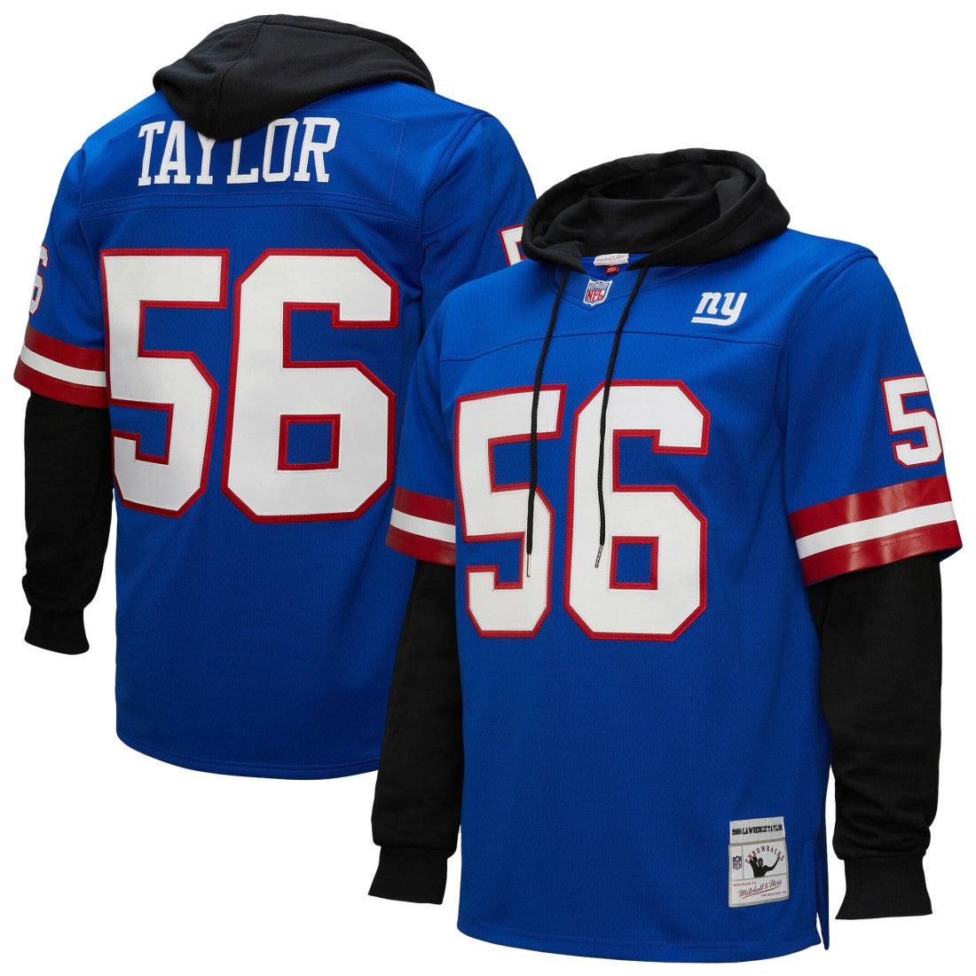 Lawrence Taylor New York Giants Player Name & Number Hoodie Legacy Jersey Royal | Mitchell & Ness