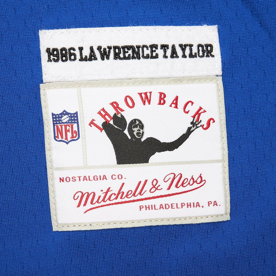 Lawrence Taylor New York Giants Player Name & Number Hoodie Legacy Jersey Royal | Mitchell & Ness