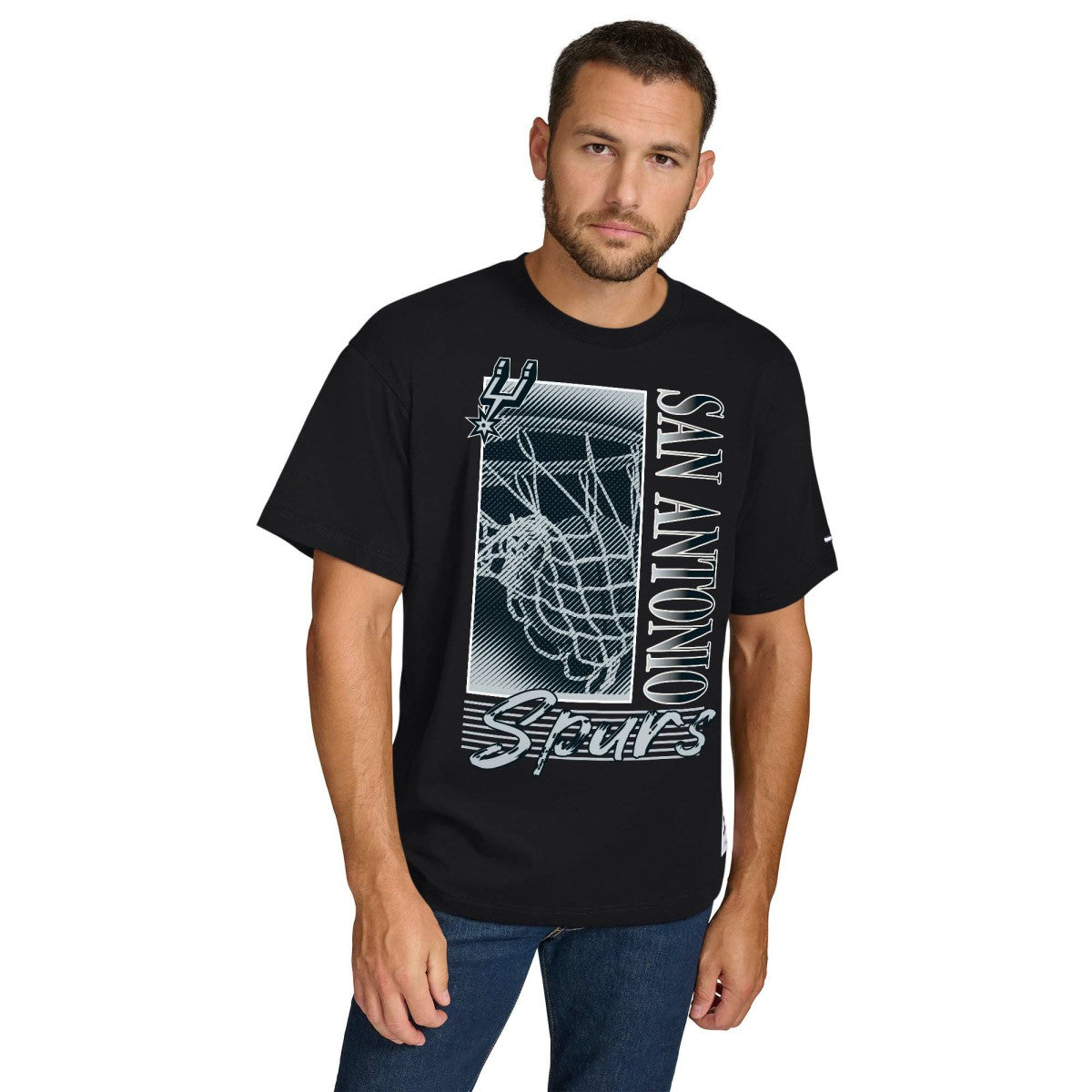 San Antonio Spurs Tommy Jeans Noah Swish T-Shirt Black - NBA