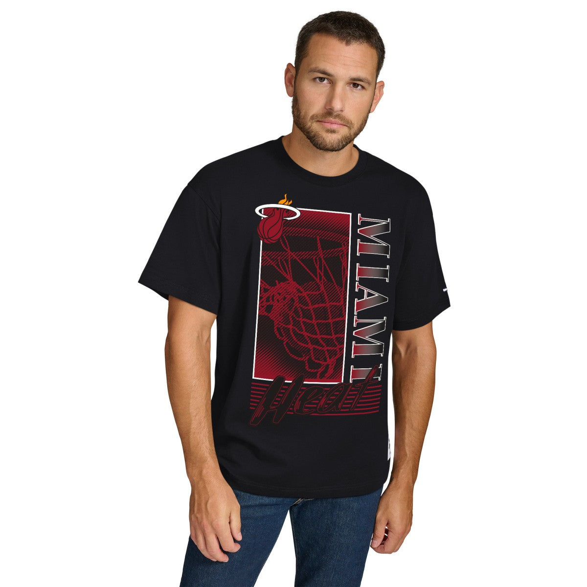 Miami Heat Tommy Jeans Noah Swish T-Shirt Black - NBA