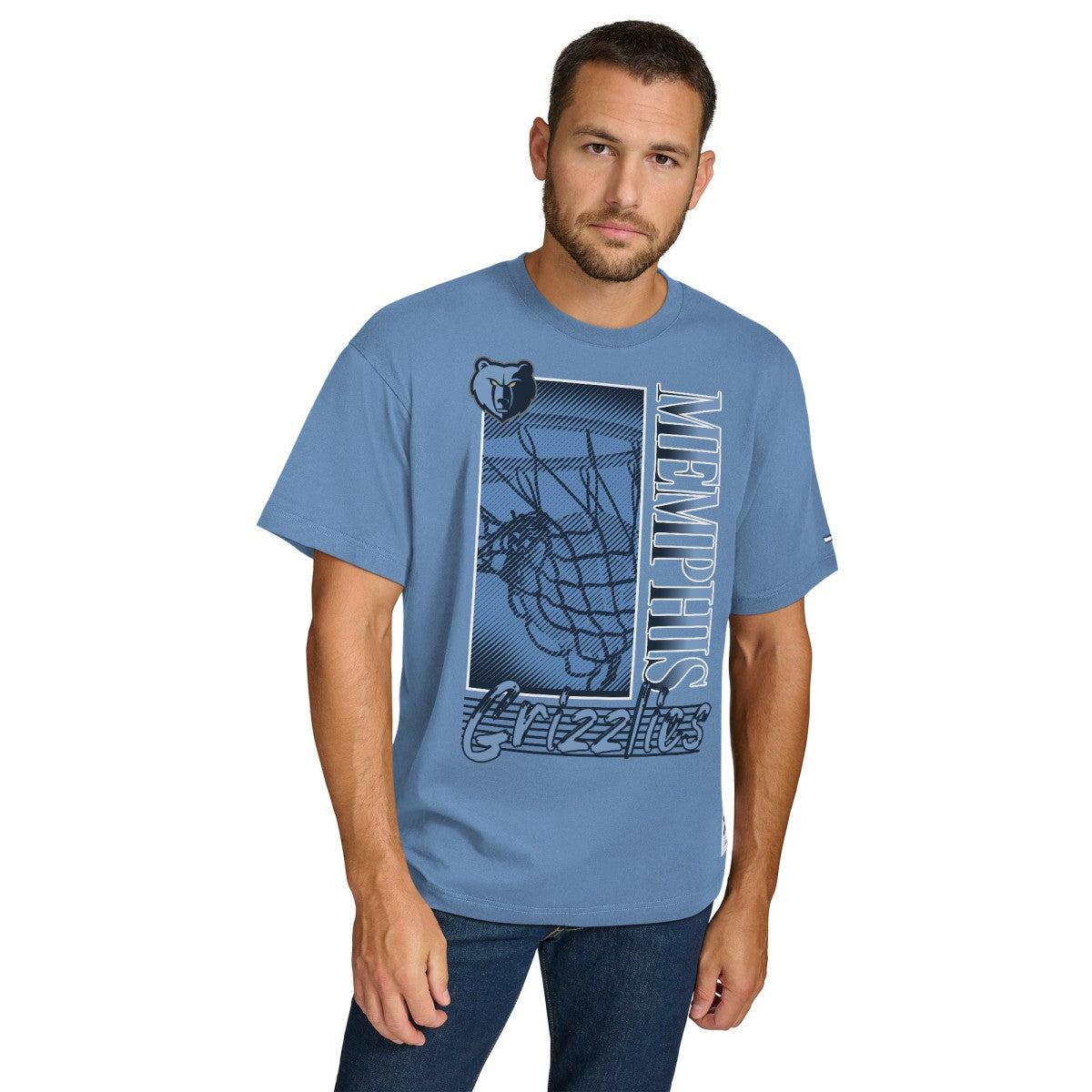 Memphis Grizzlies Tommy Jeans Noah Swish T-Shirt Light Blue - NBA