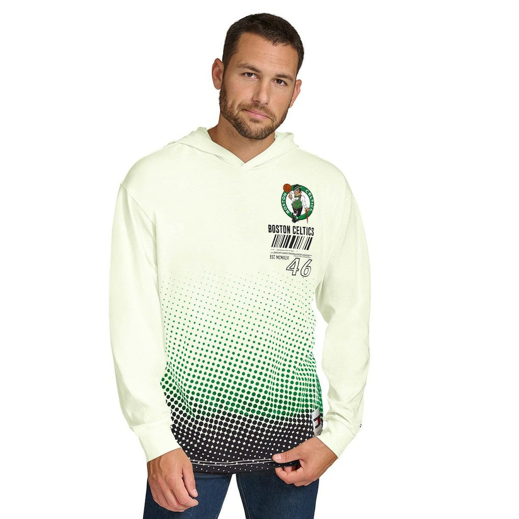 Boston Celtics Tommy Jeans Ben Vintage Applique Long Sleeve Hoodie T-Shirt Cream - NBA
