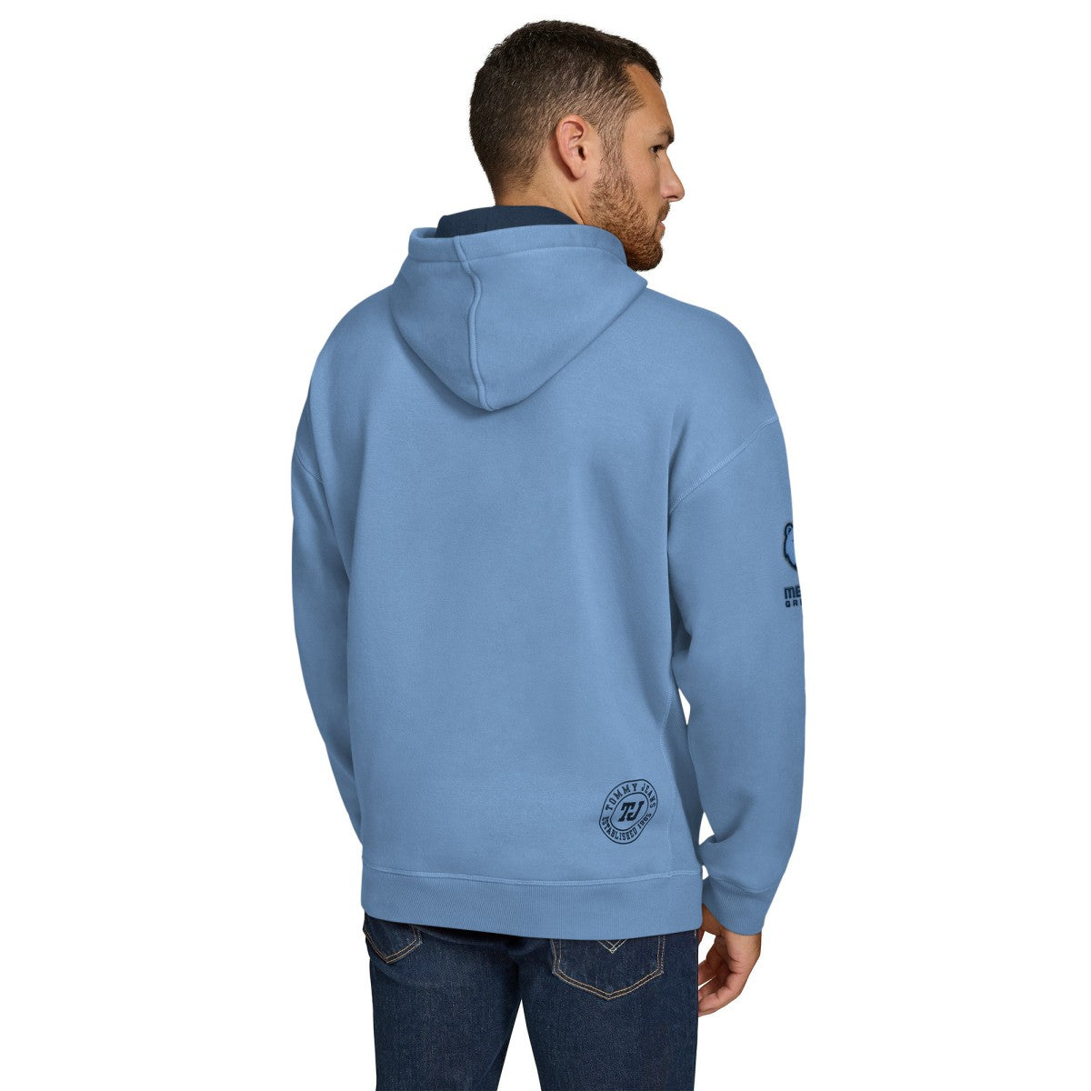 Memphis Grizzlies Tommy Jeans Sebastian Pullover Hoodie Light Blue - NBA