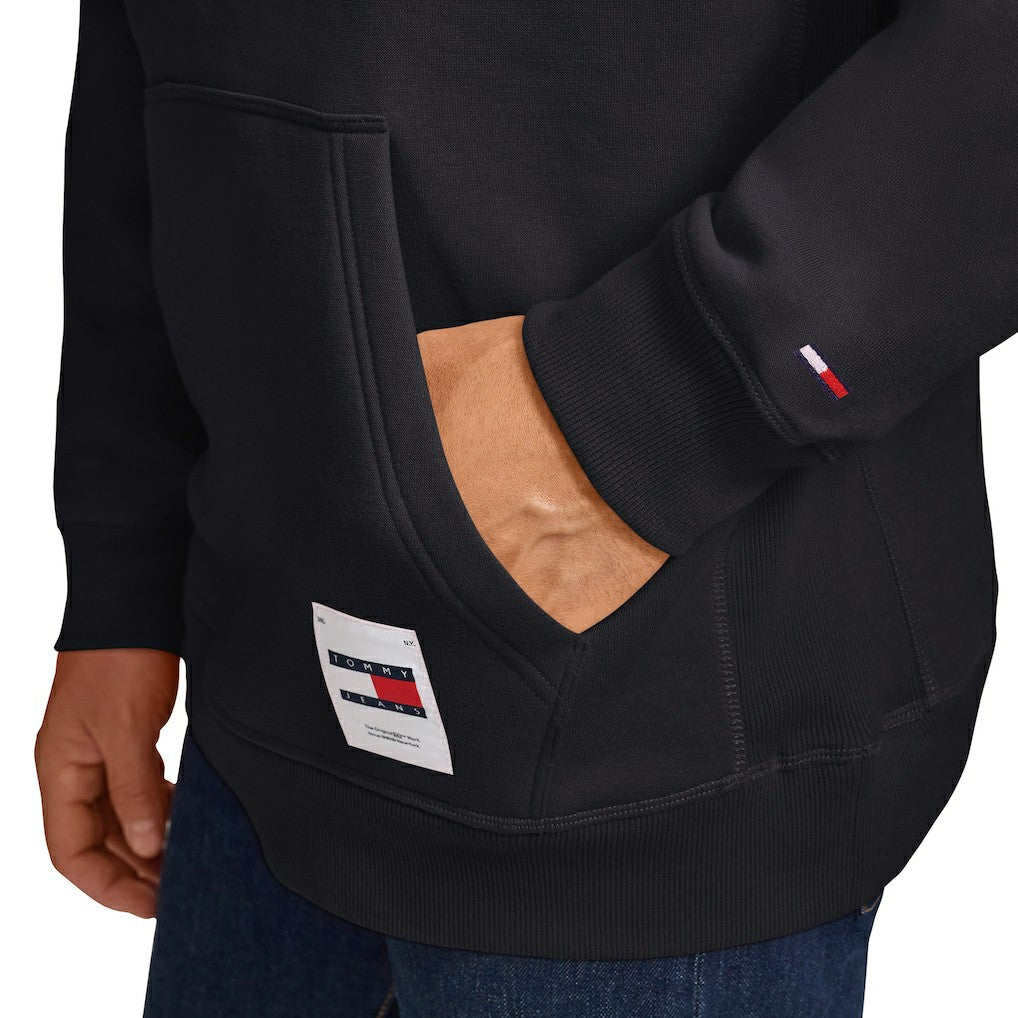 Brooklyn Nets Tommy Jeans Sebastian Pullover Hoodie Black - NBA