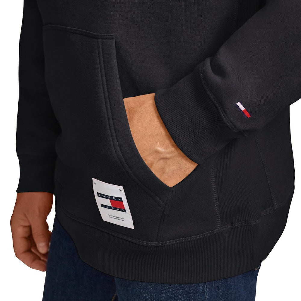 Brooklyn Nets Tommy Jeans Sebastian Pullover Hoodie Black - NBA