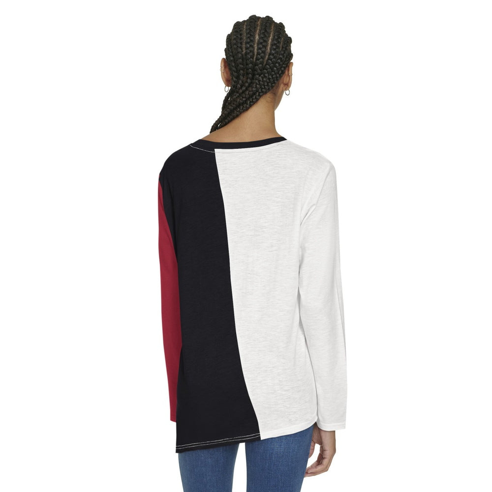 Miami Heat Tommy Jeans Women's Amelia Color Blocked Long Sleeve T-Shirt White/Black - NBA