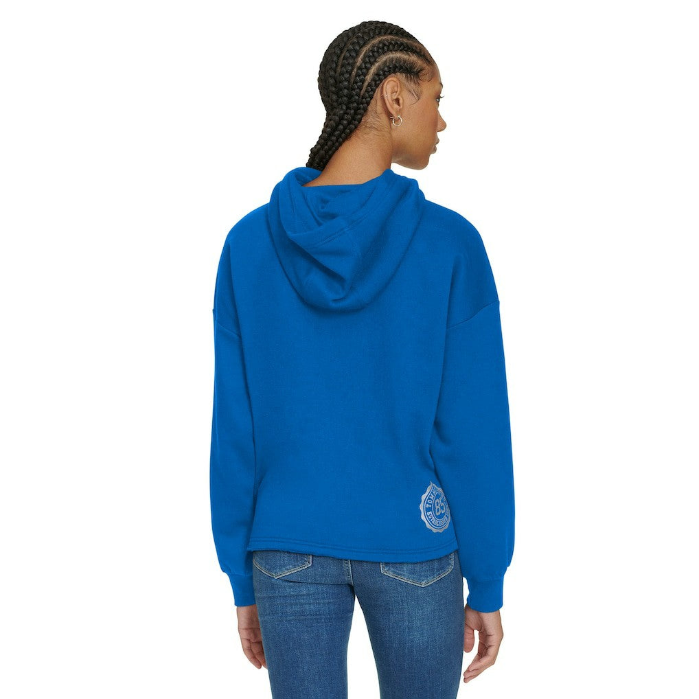 Dallas Mavericks Tommy Jeans Women's Stella Cropped Pullover Hoodie Blue - NBA