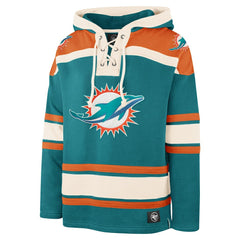 Miami Dolphins '47 Superior Lacer Pullover Hoodie Aqua | 47 brand