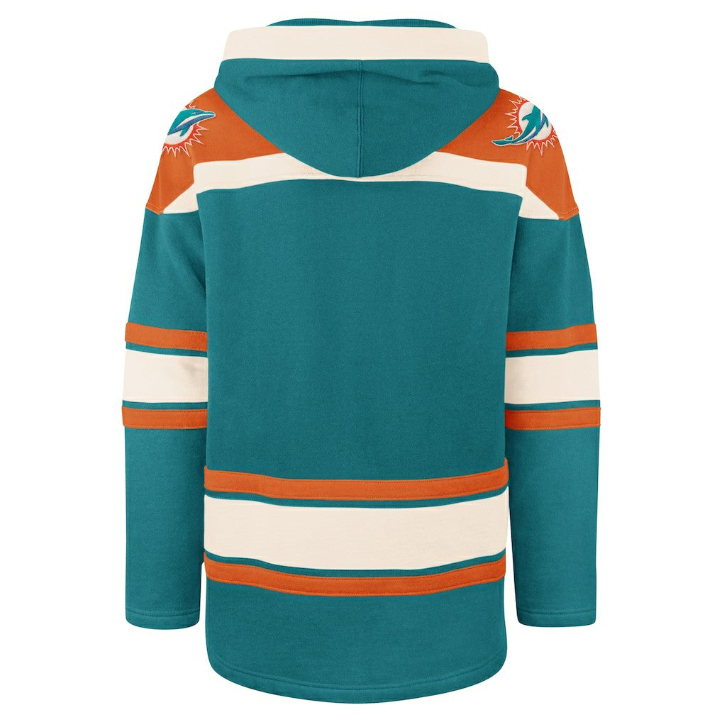 Miami Dolphins '47 Superior Lacer Pullover Hoodie Aqua | 47 brand