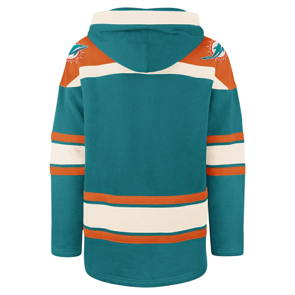 Miami Dolphins '47 Superior Lacer Pullover Hoodie Aqua | 47 brand