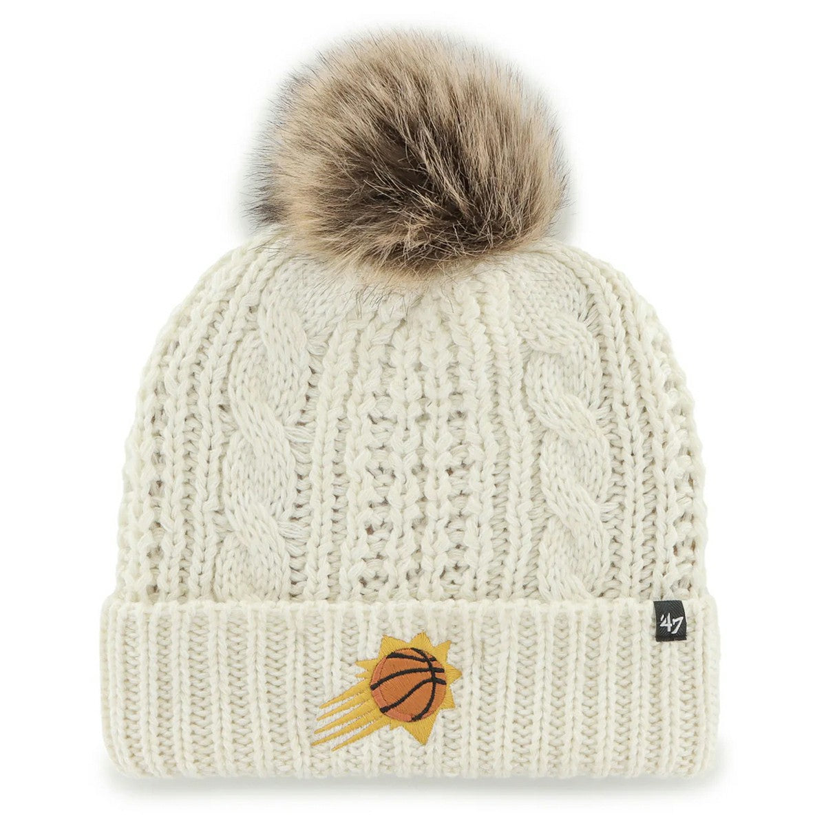 Phoenix Suns '47 Women's Meeko Cuffed Knit Hat with Pom Cream - NBA