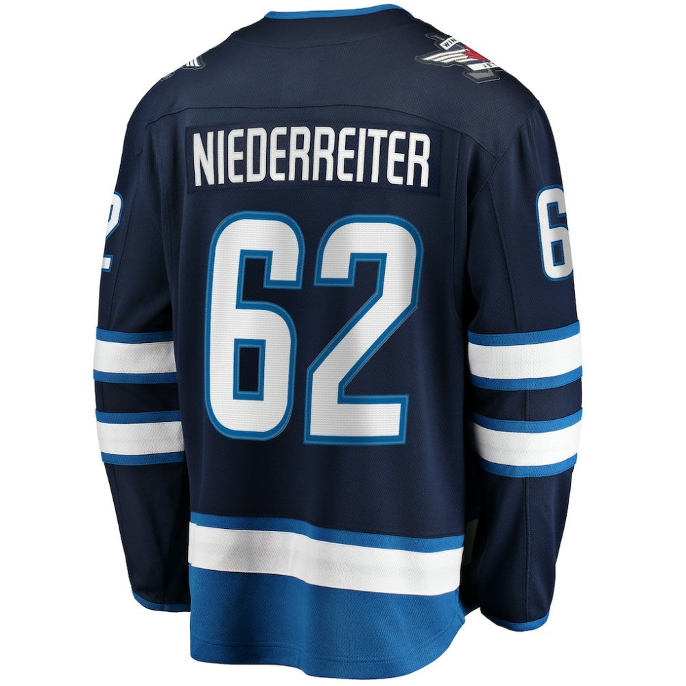 Nino Niederreiter Winnipeg Jets Fanatics Home Premier Breakaway Player Jersey - Navy - NHL