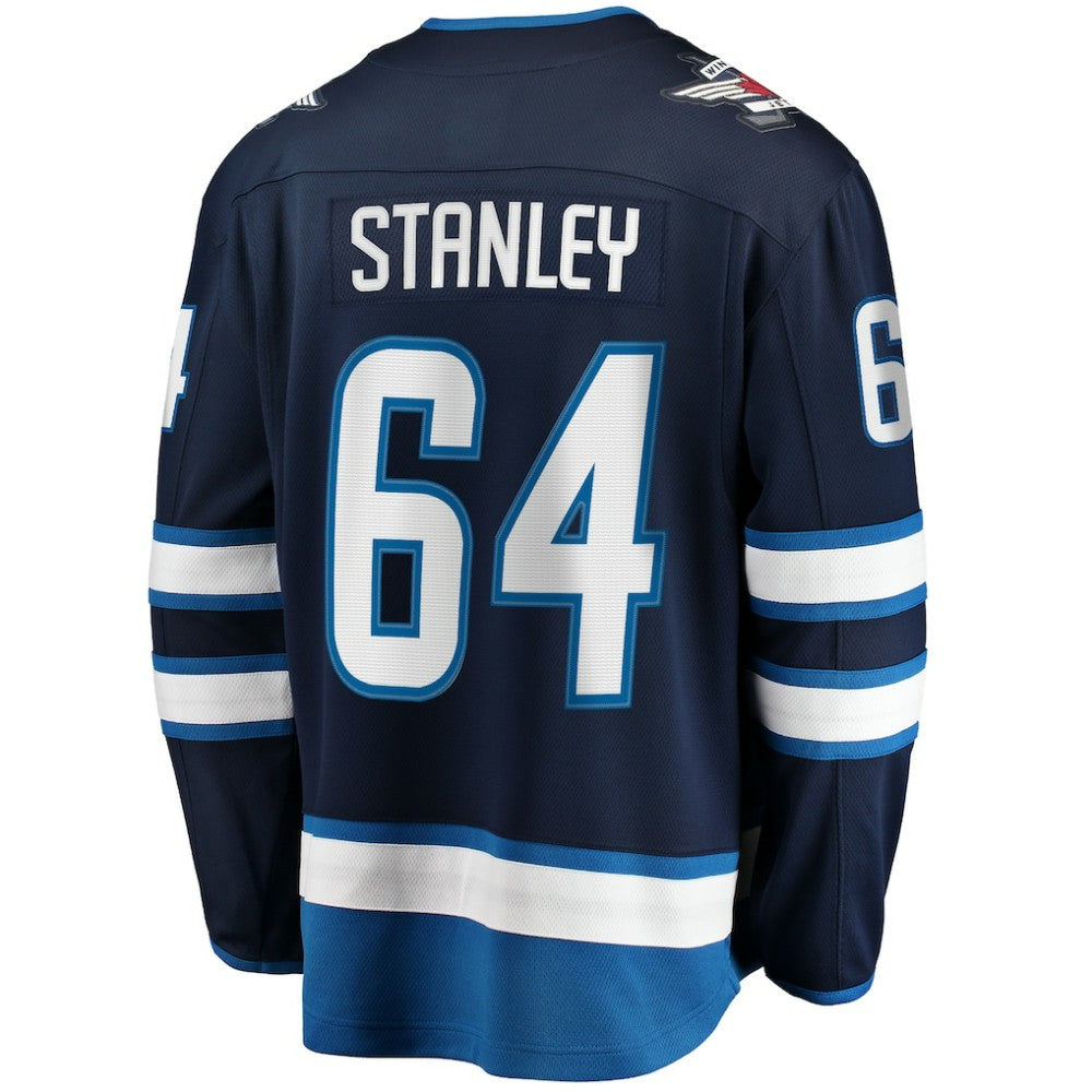 Logan Stanley Winnipeg Jets Fanatics Home Premier Breakaway Player Jersey - Navy - NHL